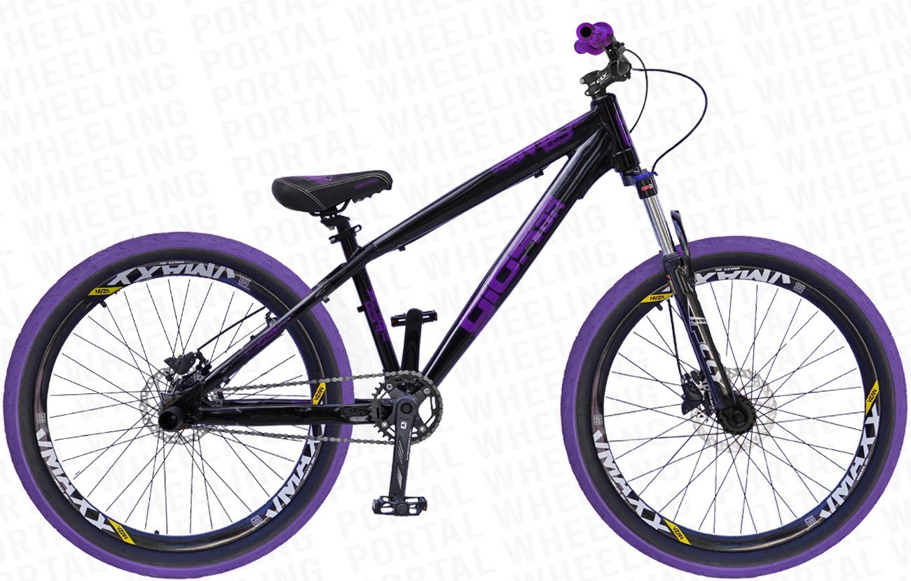 BICICLETA GIOS 4TRIX ARO 26 - PRETA E ROXA COM FREIO A DISCO HIDRÁULICO  SHIMANO - Portal Wheeling