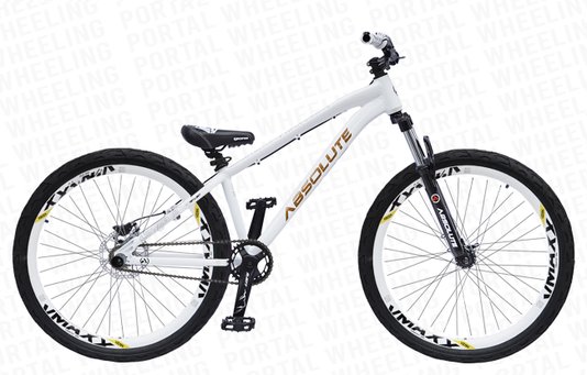 BICICLETA ABSOLUTE BRUTUS ARO 26 - BRANCA COM FREIO HIDRÁULICO SHIMANO