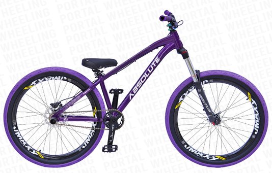 BICICLETA ABSOLUTE BRUTUS ARO 26 - ROXA COM FREIO HIDRÁULICO SHIMANO