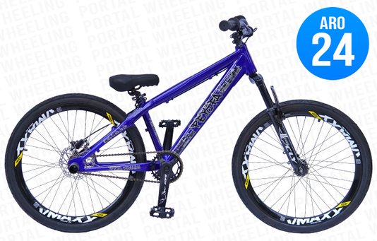 BICICLETA ARO 24 PORTAL WHEELING PERIFA 2.0 - AZUL ESCURO E PRETO COM FREIO HIDRAÚLICO SHIMANO
