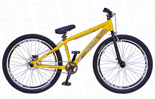 BICICLETA ARO 26" PORTAL WHEELING PERIFA 2.0 - 14,5" - AMARELO E PRETO COM FREIO HIDRAÚLICO SHIMANO
