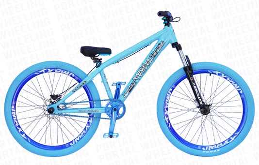 BICICLETA ARO 26" PORTAL WHEELING PERIFA 2.0 - 14,5" - AZUL BEBÊ E AZUL COM FREIO HIDRAÚLICO SHIMANO
