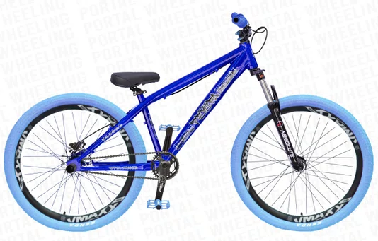 BICICLETA ARO 26" PORTAL WHEELING PERIFA 2.0 - 14,5" - AZUL ESCURO E AZUL COM FREIO HIDRAÚLICO SHIMANO