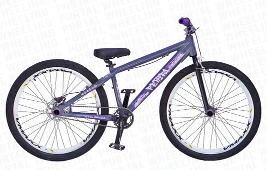 BICICLETA ARO 26 PORTAL WHEELING PERIFA 2.0 - 14,5" - CINZA, ROXO E BRANCO COM FREIO HIDRAÚLICO SHIMANO