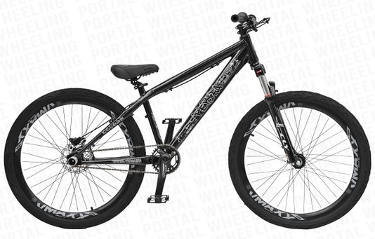 BICICLETA ARO 26 PORTAL WHEELING PERIFA 2.0 - 14,5" - PRETA COM FREIO HIDRAÚLICO SHIMANO