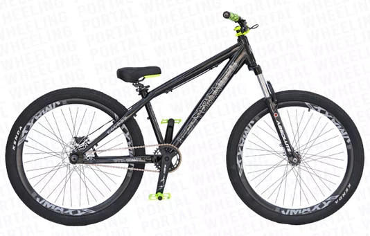 BICICLETA ARO 26" PORTAL WHEELING PERIFA 2.0 - 14,5" - PRETO E AMARELO NEON  COM FREIO HIDRAÚLICO SHIMANO