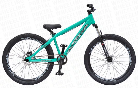 BICICLETA ARO 26 PORTAL WHEELING PERIFA 2.0 - 14,5" - VERDE ANIS E PRETO COM FREIO HIDRAÚLICO SHIMANO