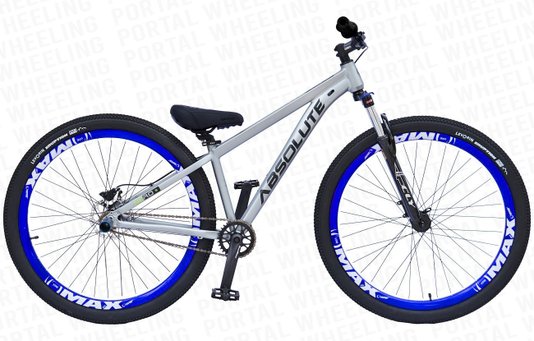 BICICLETA ARO 29 ABSOLUTE NERO 5 - 15" - CINZA FOSCO E AZUL COM FREIO HIDRAÚLICO SHIMANO