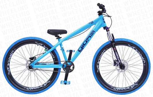 BICICLETA GIOS 4TRIX ARO 26 - AZUL CLARO, PRETO E AZUL COM FREIO A DISCO HIDRÁULICO SHIMANO