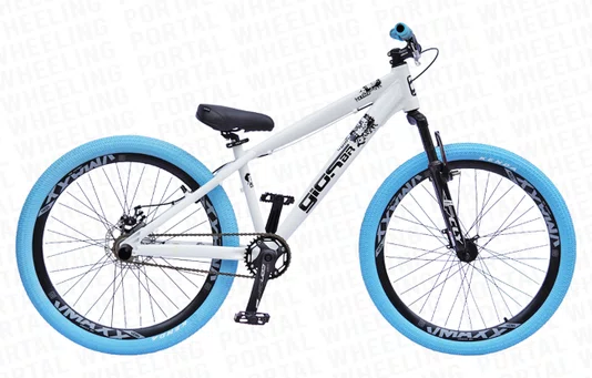 BICICLETA GIOS 4TRIX ARO 26 - BRANCO E AZUL COM FREIO A DISCO