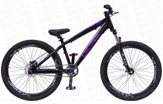 BICICLETA GIOS 4TRIX ARO 26 - PRETA E ROXA COM FREIO A DISCO HIDRÁULICO SHIMANO