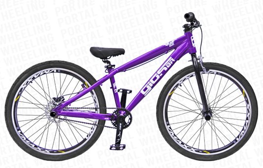BICICLETA GIOS 4TRIX ARO 26 - ROXA E PRETA COM GARFO RÍGIDO FREIO HIDRÁULICO SHIMANO