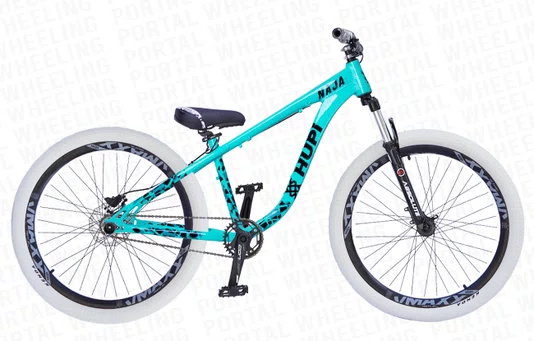 BICICLETA HUPI NAJA ARO 26" - VERDE CLARO E BRANCO COM FREIO A DISCO HIDRÁULICO SHIMANO