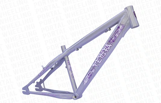 QUADRO PORTAL WHEELING PERIFA 2.0 - 14,5" - PRATA BRILHANTE E ROXO (ARO 26)