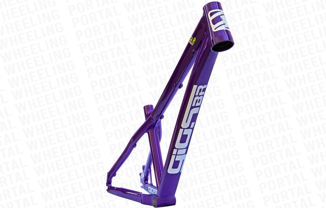 Quadro 4trix Gios Aro 26 Wheeling Bike Grau Rl Roxo Neon