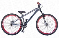 BICICLETA ABSOLUTE BRUTUS ARO 26" - CINZA E VERMELHO COM FREIO HIDRÁULICO SHIMANO