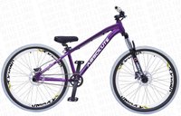 BICICLETA ABSOLUTE BRUTUS ARO 26 - ROXA E BRANCA COM PAR DE FREIO HIDRÁULICO SHIMANO
