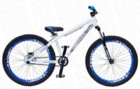 BICICLETA ARO 26 PORTAL WHEELING PERIFA 2.0 - 14,5" - BRANCA E AZUL COM FREIO HIDRAÚLICO SHIMANO