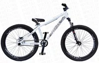 BICICLETA ARO 26" PORTAL WHEELING PERIFA 2.0 - 14,5" - BRANCA E PRETA COM FREIO HIDRAÚLICO SHIMANO COMPLETO