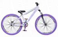 BICICLETA ARO 26" PORTAL WHEELING PERIFA 2.0 - 14,5" - BRANCA, ROXO E CAMALEÃO COM FREIO HIDRAÚLICO SHIMANO