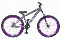 BICICLETA ARO 26 PORTAL WHEELING PERIFA 2.0 - 14,5" - CINZA E ROXO COM FREIO HIDRAÚLICO SHIMANO