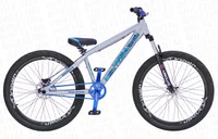 BICICLETA ARO 26 PORTAL WHEELING PERIFA 2.0 - 14,5" - PRATA E AZUL COM FREIO HIDRAÚLICO SHIMANO