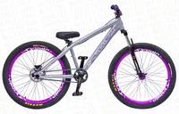 BICICLETA ARO 26 PORTAL WHEELING PERIFA 2.0 - 14,5" - PRATA E ROXO COM FREIO HIDRAÚLICO SHIMANO