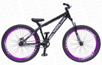 BICICLETA ARO 26 PORTAL WHEELING PERIFA 2.0 - 14,5" - PRETA E ROXO COM FREIO HIDRAÚLICO SHIMANO