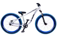 BICICLETA HUPI NAJA V10 ARO 26 - BRANCA E AZUL COM FREIO A DISCO HIDRÁULICO SHIMANO