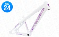 QUADRO PORTAL WHEELING PERIFA 2.0 - 14,5" - BRANCO E ROXO (ARO 24)