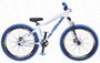 BICICLETA ARO 26 PORTAL WHEELING PERIFA 2.0 - 14,5" - BRANCA E AZUL, PNEU AZUL COM FREIO HIDRAÚLICO SHIMANO