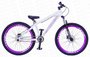 BICICLETA ARO 26 PORTAL WHEELING PERIFA 2.0 - 14,5" - BRANCO E ROXO COM FREIO HIDRAÚLICO SHIMANO