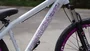 BICICLETA ARO 26" PORTAL WHEELING PERIFA 2.0 - 14,5" - BRANCO E ROXO COM FREIO HIDRAÚLICO SHIMANO COMPLETO