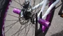 BICICLETA ARO 26" PORTAL WHEELING PERIFA 2.0 - 14,5" - BRANCO E ROXO COM FREIO HIDRAÚLICO SHIMANO COMPLETO