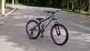 BICICLETA ARO 26 PORTAL WHEELING PERIFA 2.0 - 14,5" - CINZA E ROXO COM FREIO HIDRAÚLICO SHIMANO