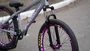BICICLETA ARO 26 PORTAL WHEELING PERIFA 2.0 - 14,5" - PRATA E ROXO COM FREIO HIDRAÚLICO SHIMANO