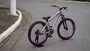 BICICLETA ARO 26 PORTAL WHEELING PERIFA 2.0 - 14,5" - PRATA E ROXO COM FREIO HIDRAÚLICO SHIMANO