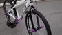 BICICLETA GIOS 4TRIX ARO 26" - BRANCO E ROXO COM GARFO RIGIDO E FERRADURA