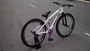 BICICLETA GIOS 4TRIX ARO 26" - BRANCO E ROXO COM GARFO RIGIDO E FERRADURA