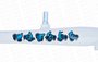 QUADRO PORTAL WHEELING PERIFA 2.0 - 14,5" - BRANCO BRILHANTE E AZUL (ARO 26)